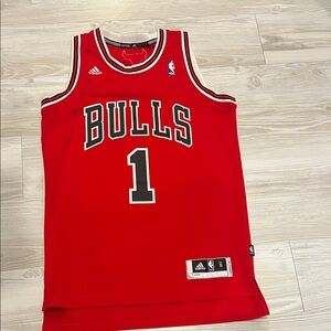 adidas Red Chicago Bulls Derrick Rose Basketball Jersey